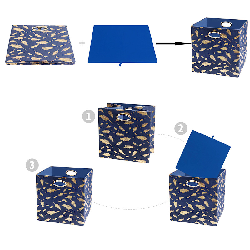 收纳箱布艺整理箱筐子桌面有盖储物大号可折叠家用衣柜内衣收纳盒