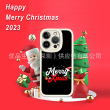 适用苹果、三星、红米等型号的圣诞节新款涂鸦英文手机壳
