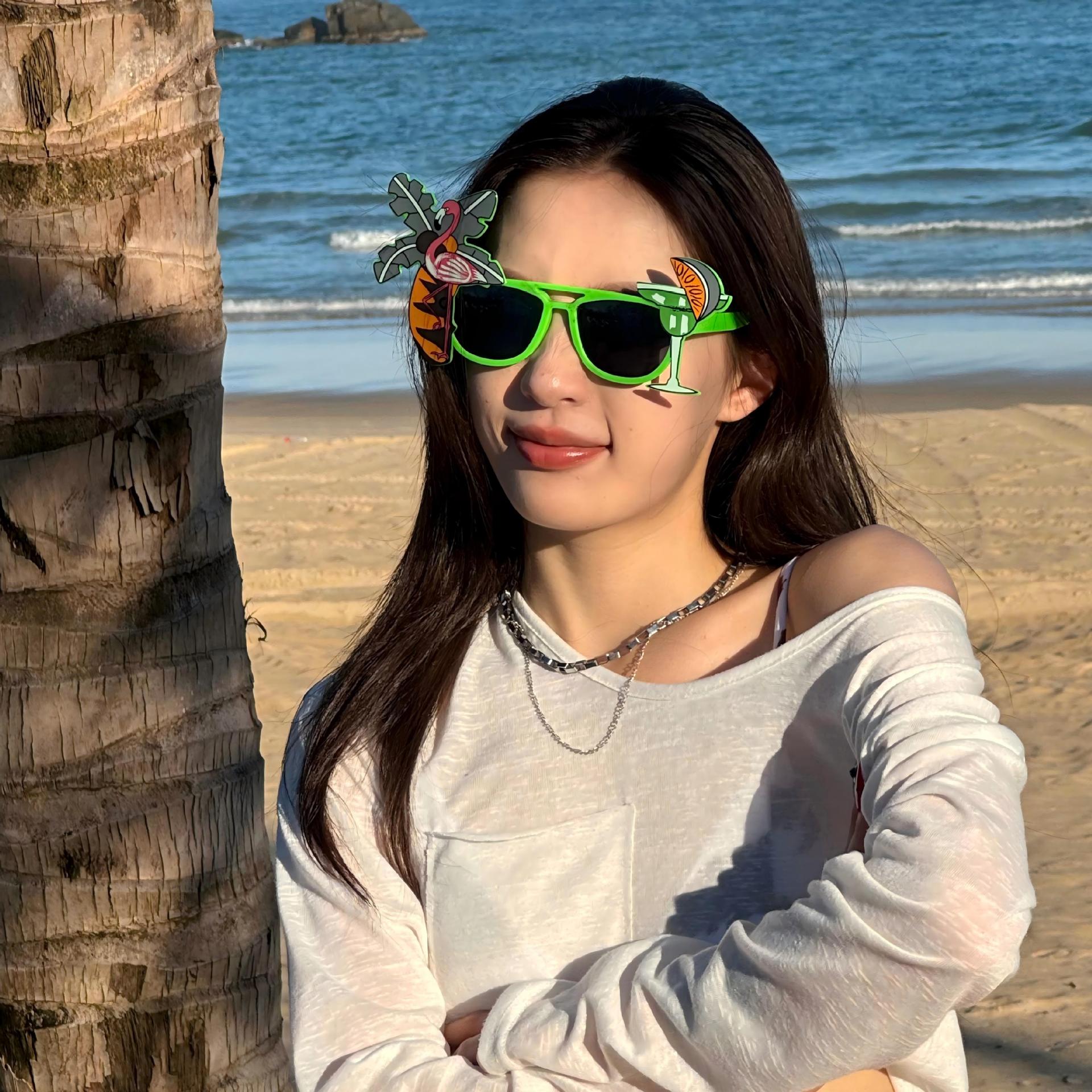 Gafas de Sol de Fiesta Hawaiana con Diseño de Flamenco ABS Decorativo para Playa image 21