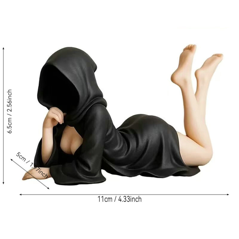 跨境万圣节Mysterious statue 黑袍女王书架像装饰品桌面手办|undefined