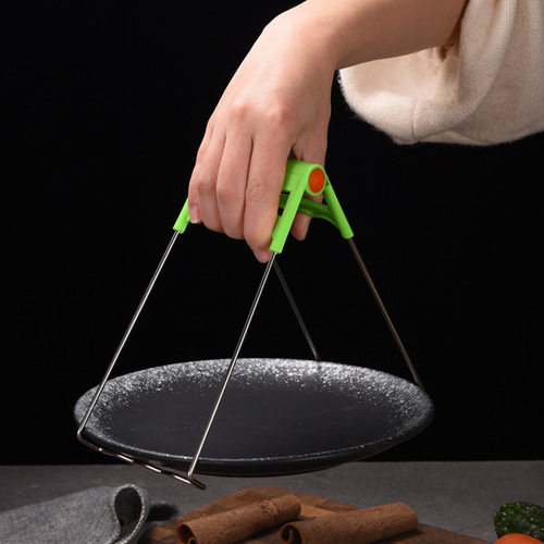 Stainless steel dish clamp, household dish clamp, creative kitchen dish clamp, high temperature resistant dish clamp, dish clamp