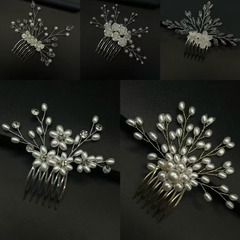 欧米風クロスボーダーパールヘアコーム 白水晶ヘアアクセサリー 宴会用ヘアアクセサリー 花嫁用ヘアコーム卸売