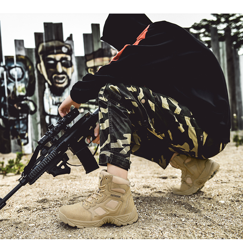 Ultraleichte taktische Stiefel für Herren, rutschfeste Wanderstiefel für den Außenbereich, Wüstenstiefel für Herren, hohe Feldstiefel_voghion.com