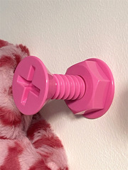 BB4C批發ins可愛童趣大螺絲釘彩色免打孔掛鈎掛包包收納牆壁