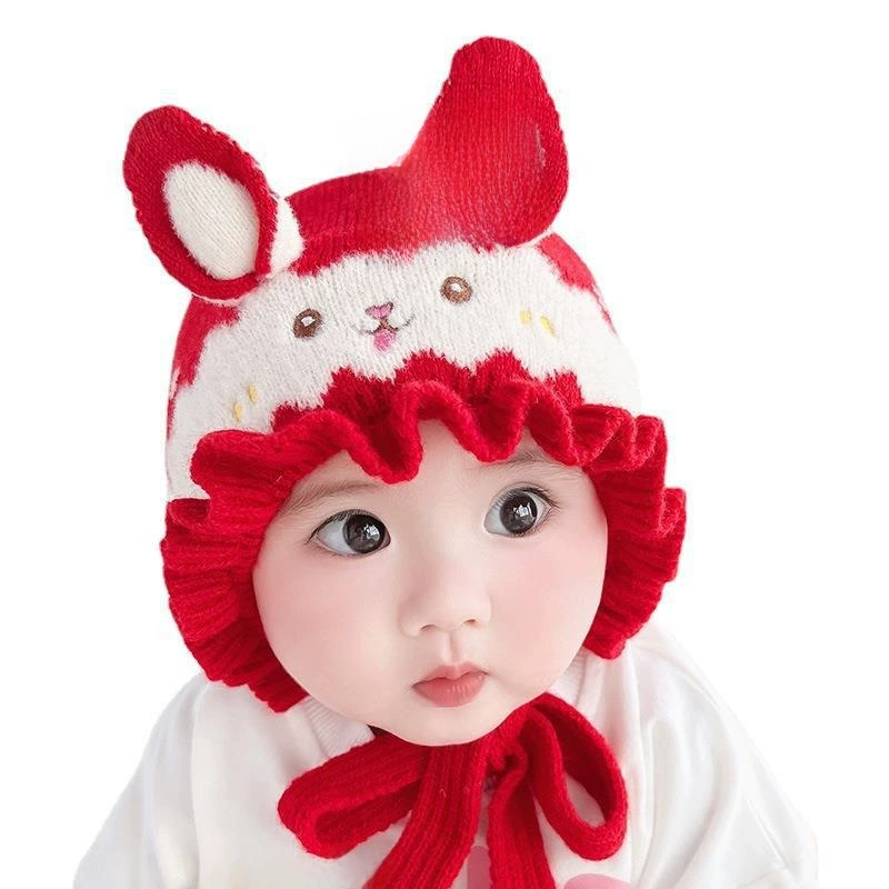 Cute keep warm children's cartoon three dimensional knitted hat for men and women, wholesale