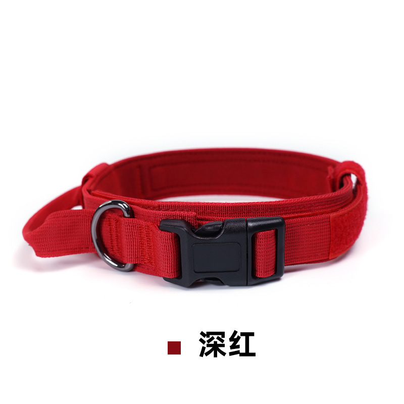 大狗项圈牵引绳狗绳加厚可调节战术项圈德牧户外训练军犬项圈防爆|undefined