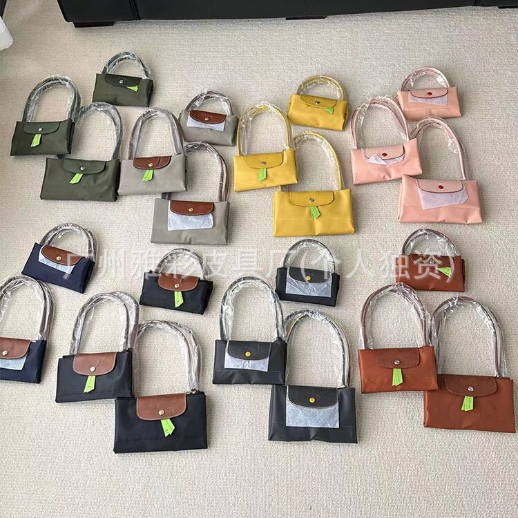 High Version Dragon Inlaid 70Th Anniversary Nylon Dumpling Handbag Embroidered Large Capacity Tote Bag Waterproof Foldableing Shoulder Bag