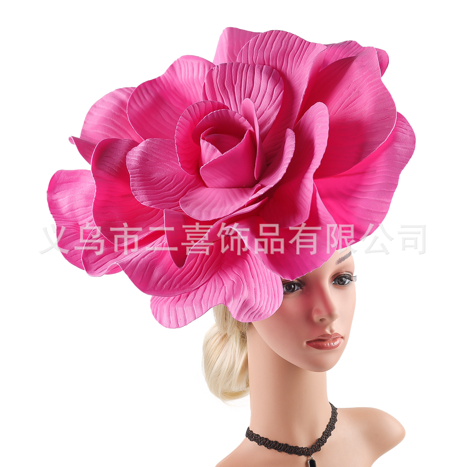 New European and American Large Flower Party Hat Headdress Bride Photo Hair Accessories Jockey Club Performance Fashion Exaggerated Large Flower