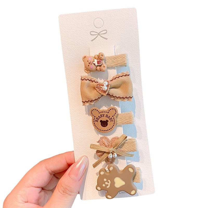 Otoño y invierno para niños paquete de tela completa abrazadera de cabello de alta calidad no lastimará el cabello de niña curry tocado de niña encantadora