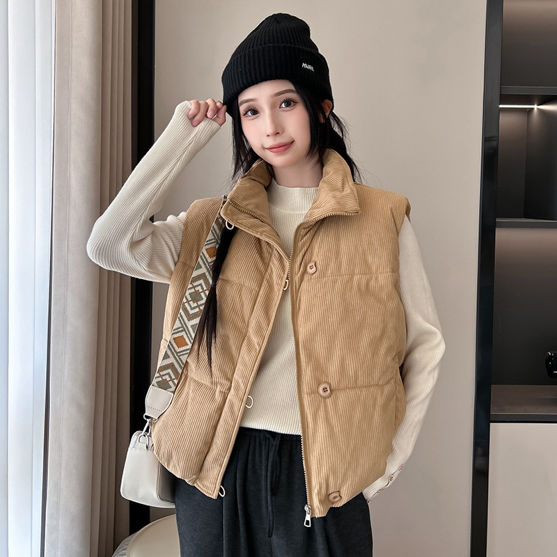 Chaleco de cordillera para mujeres otoño y invierno de 2025 nuevo estilo coreano corto suelto chaleco de moda de moda de abrazadera de caballo image 9