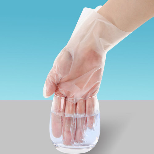 Food-grade disposable household film gloves, thick and durable kitchen cleaning gloves, oil and stain-resistant gloves for cleaning household chores