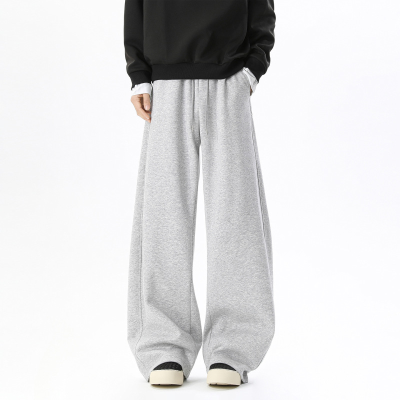 420g Heavyweight Curved Hem Sweatpants for Men, Trendy Brand 2026 New Style, Loose Fit, Drapey, Warm, Wide-Leg Casual Long Pants 420g Heavyweight Curved Hem Sweatpants for Men, Trendy Brand 2026 New Style, Loose Fit, Drapey, Warm, Wide-Leg Casual Long Pants