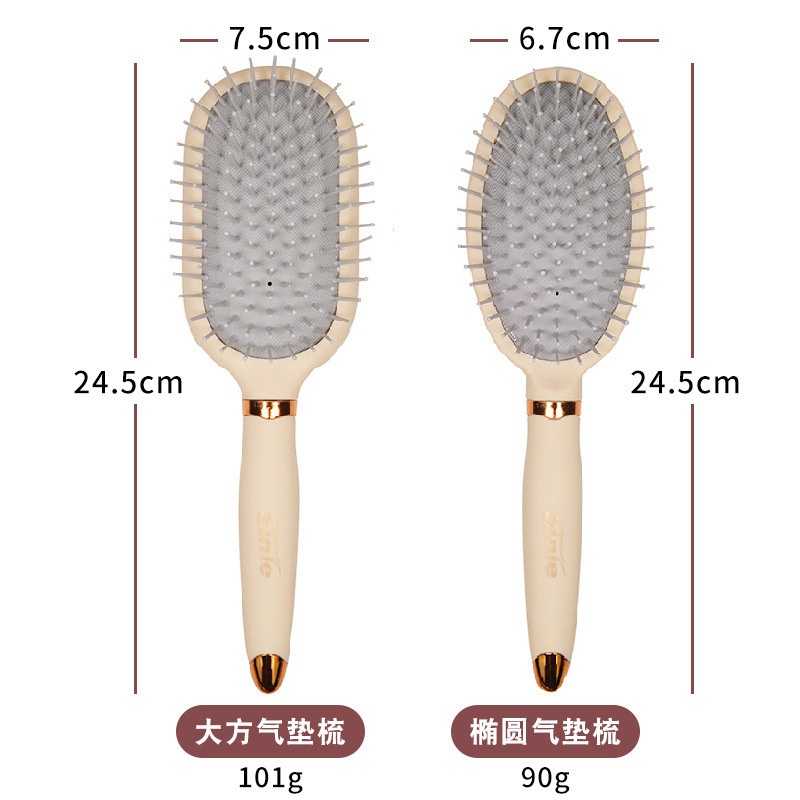 Bolsa de aire cojín de aire peine hogar masaje del cuero cabelludo peine hebilla interior peluquería peine costilla peine de plástico al por mayor