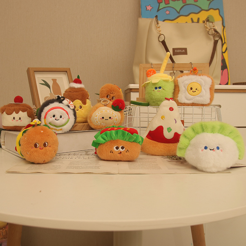 Creative Food Series Pendants, Cute Simulated Food Bag Pendants, Fun Kidsren's Dolls, Cute Plush Dolls