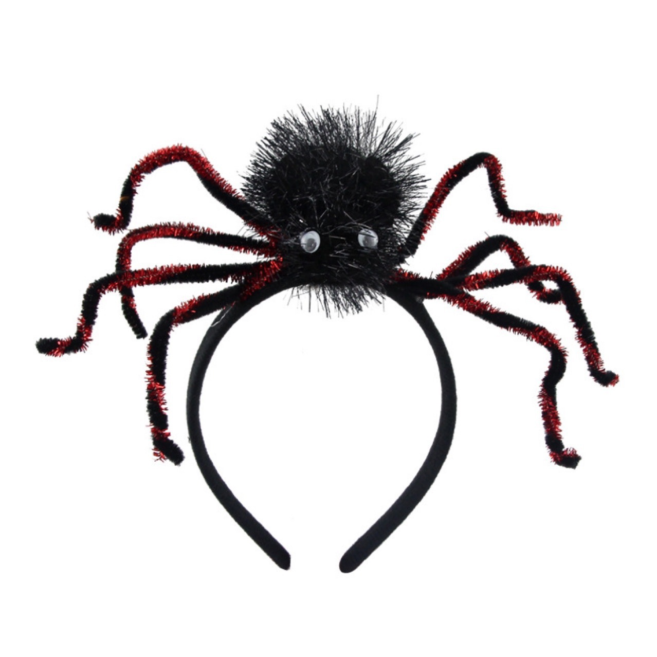 Transfronterizos Halloween tocado de cabeza de araña simple hebilla de cabeza de araña tocado de cabeza de araña arnés de cabeza de araña props de decoración arnés de cabeza