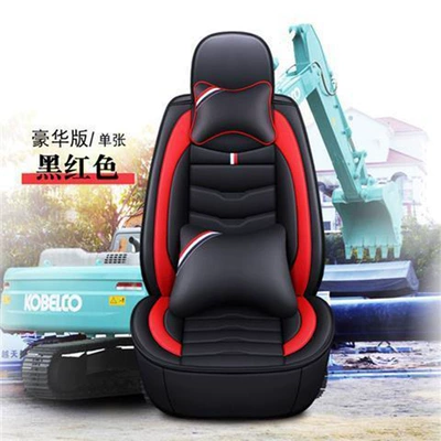 Caterpillar, Kobelco, Hitachi, Sumitomo, Universal seat cover - red-deluxe-edition-single-seat