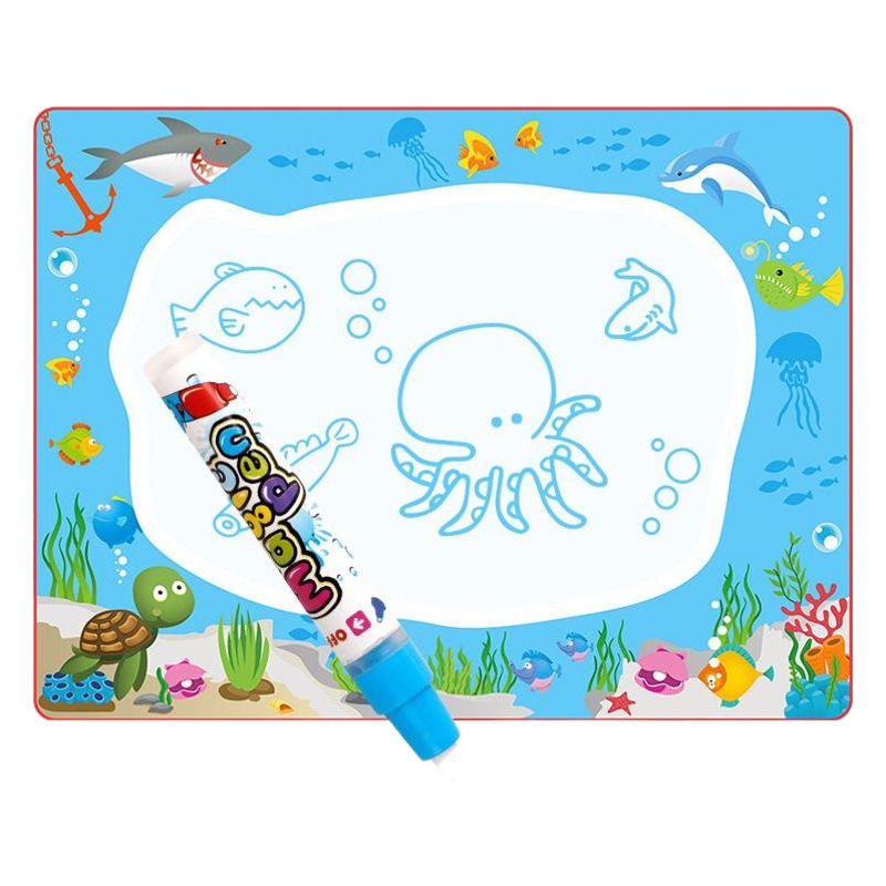Amazon grandes niños agua lienzo colorido mágico agua lienzo escritura manta agua clara tablero de dibujo graffiti Mat