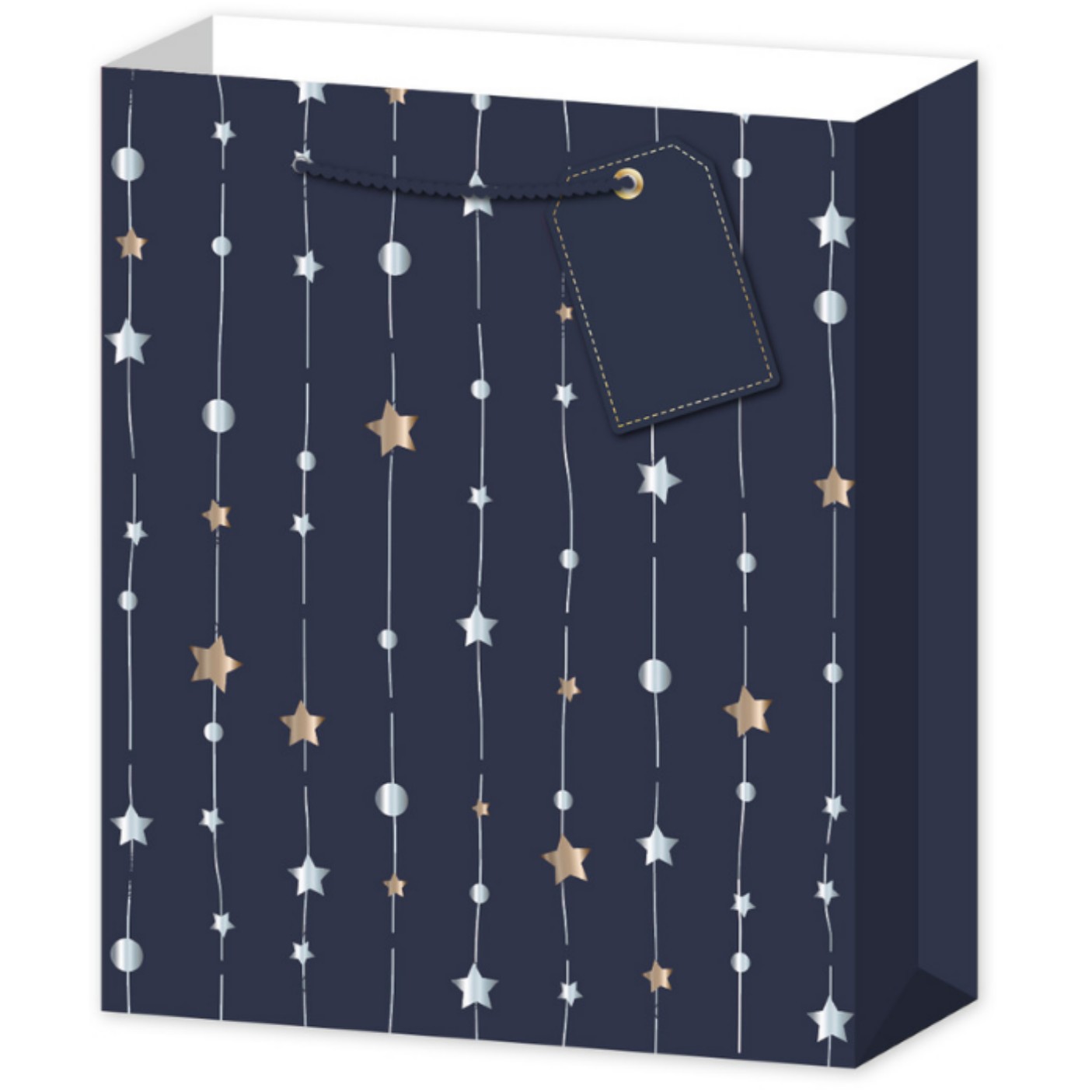 Bolsa de embalaje de regalo de tarjeta blanca de color bronceado Bolsa de regalo de estrella de cinco puntas Spot al por mayor Bolsa de regalo de cumpleaños Bolso de mano