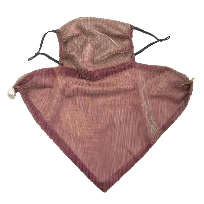 Summer veil, triangular scarf, fashionable universal mask, sun protection, with neck protection
