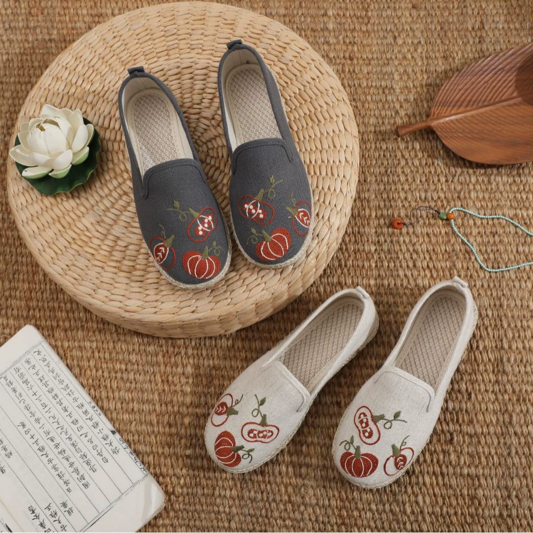 2025 новые этнические стильные старинные пекинские вышитые туфли, тканевые туфли от производителя, оптом, туфли в стиле династии Хань, туфли для чайной церемонии, женские туфли