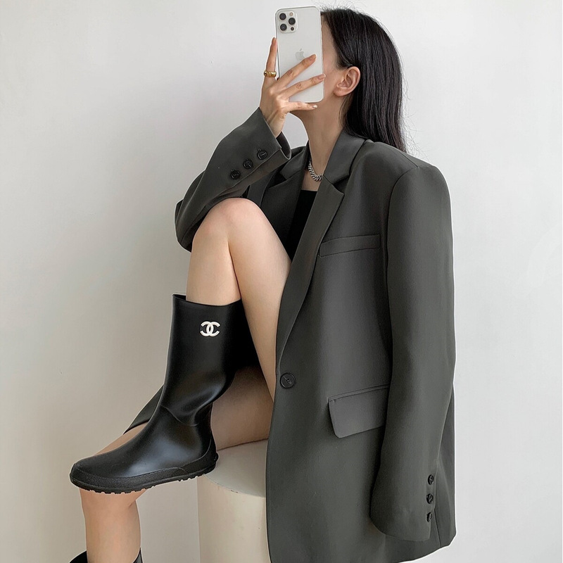 Zhou Miao ZHOUMIAO 2026 Spring and Autumn New High-End Design Women's Black Casual Blazer Jacket Zhou Miao ZHOUMIAO 2026 Spring and Autumn New High-End Design Women's Black Casual Blazer Jacket
