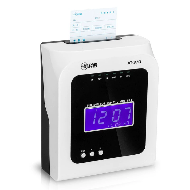 科密 AT-370 Pickup Machine attendant card clock micro-computer attendance machine thermist-sensitive card paper free band punch machine
