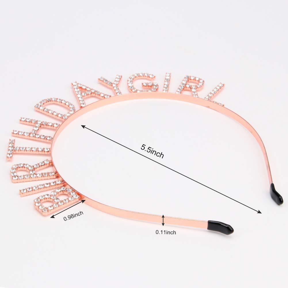 Rhinestones Inlay Material Birthday Occasion Princess Cute Letter Alloy Cloth Inlay Rhinestones Hair Band Shoulder Strap
