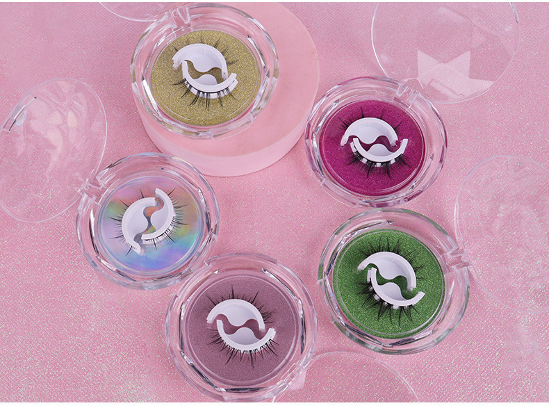 Glue-free and easy-to-remove false eyelashes, natural simulation, one-piece pair false eyelashes, reusable, temperature-sensitive self-adhesive eyelashes undefined