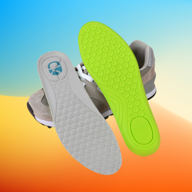 Espuma permeable PU plantilla absorción de sudor transpiración movimiento amortiguador antibacteriano desodorante bala suave no se cansa pie soporte de plantar