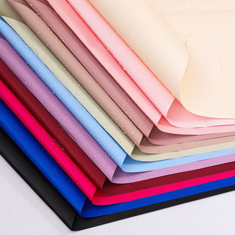 Papel de regalo coreano de moda, impermeable, de color sólido, grueso, con estampado de flores de colores dopamina, al por mayor. image 5