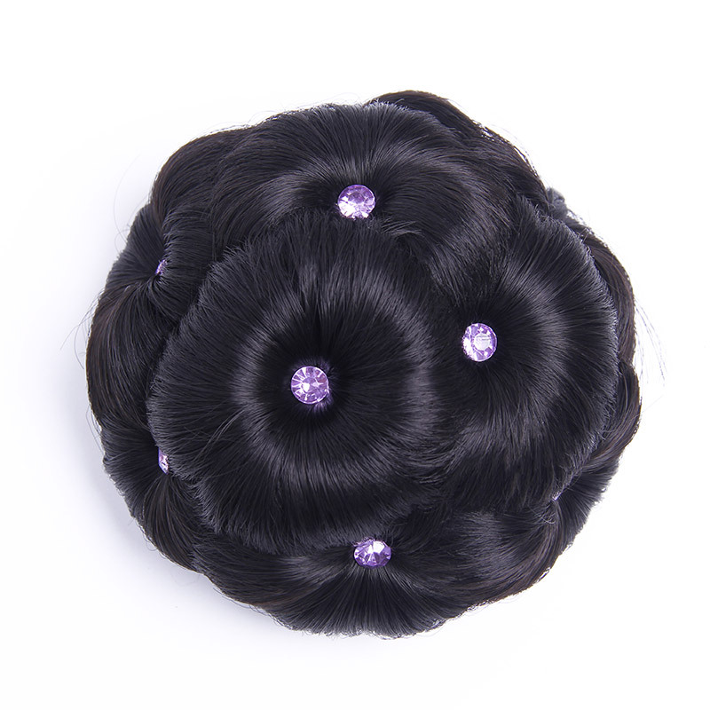 Fábrica al por mayor diamante nueve flor moño pelo clip peluca flor brote nupcial accesorios para el cabello updo pelo moño pelo bolsa en stock