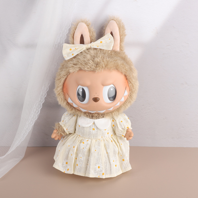 38cmラブブベビー服、ラブブぬいぐるみ服、ラブブ人形着替え、漢服スカートスーツ|undefined