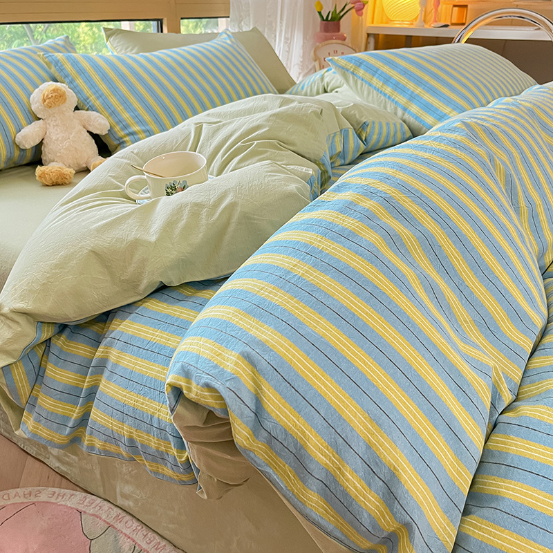 100% cubierta de edredón de algodón cubierta de edredón de dormitorio de estudiantes 150 * 200 cubierta de edredón