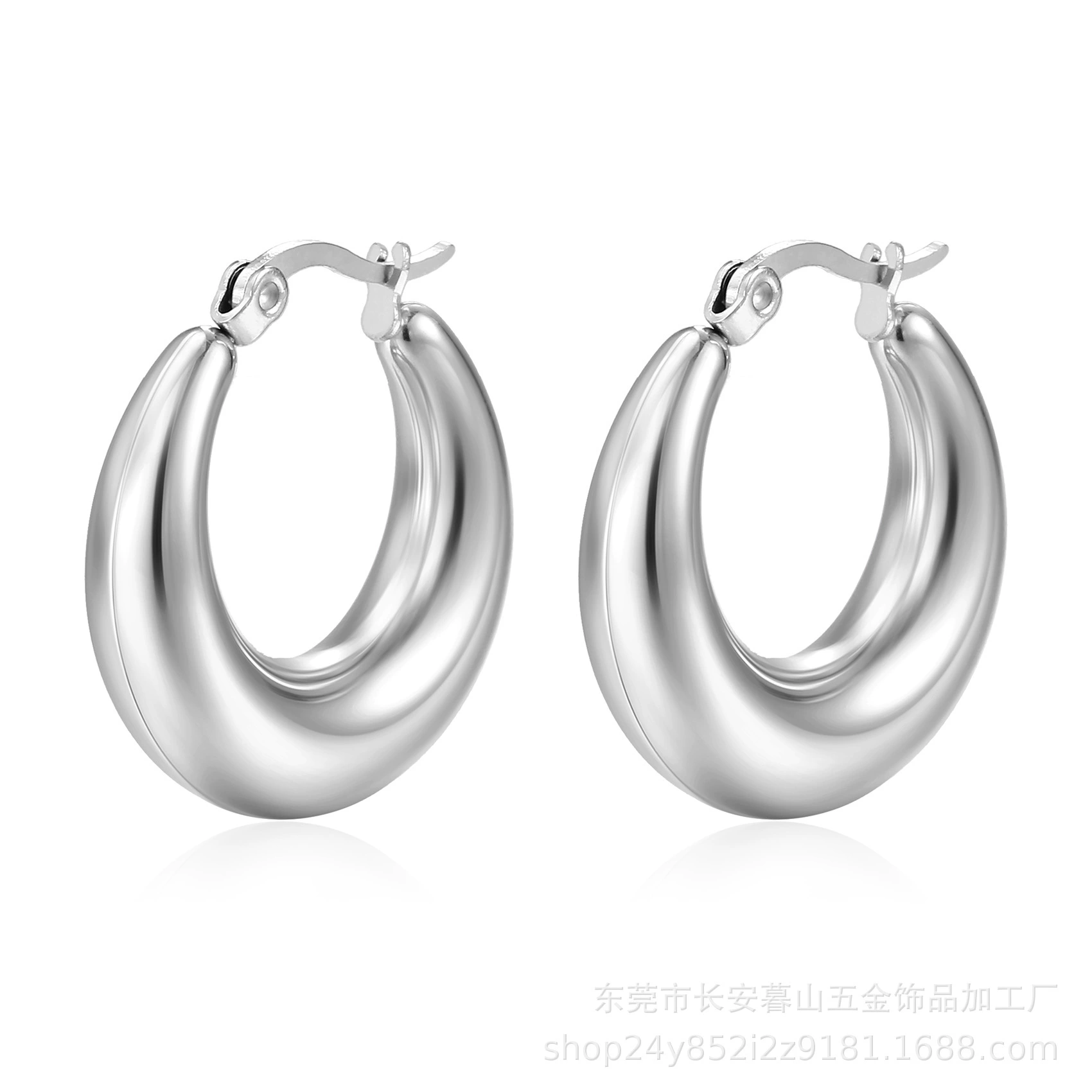 Серьги из нержавеющей стали, европейский стиль, 18 К, оптовая продажа