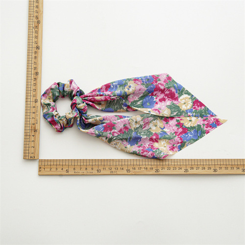New European and American Style Tie-dye Fabric Braided Hairband Big Bow Hair Circle Headpiece Cross-border Women's Hair Band Square Scarf Hair Circle 