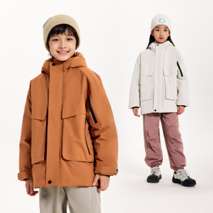 Dk Children's Clothing Autumn and Winter Mountain-Style Outdoor Three-Proof Thickened down Jacket for Children, Girls and Boys, Medium and Large Children, Warm and Versatile Coat