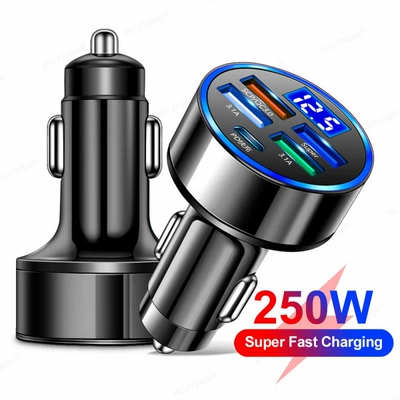Car charger 5-port support super Mobil şarj cihazları