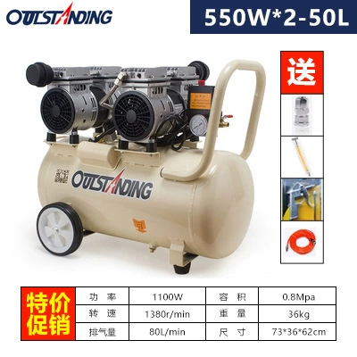 Hava kompressorları: 220V Woodworking Spray Paint Air - dual-machine-head-550w250l-get-free-with-purchase