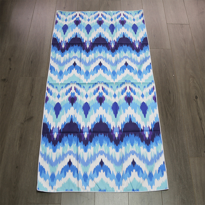 Shengchun Toalla de playa de terciopelo de doble cara absorbente Toalla de secado rápido Comercio exterior Toalla de baño de microfibra cambiable de impresión digital transfronteriza