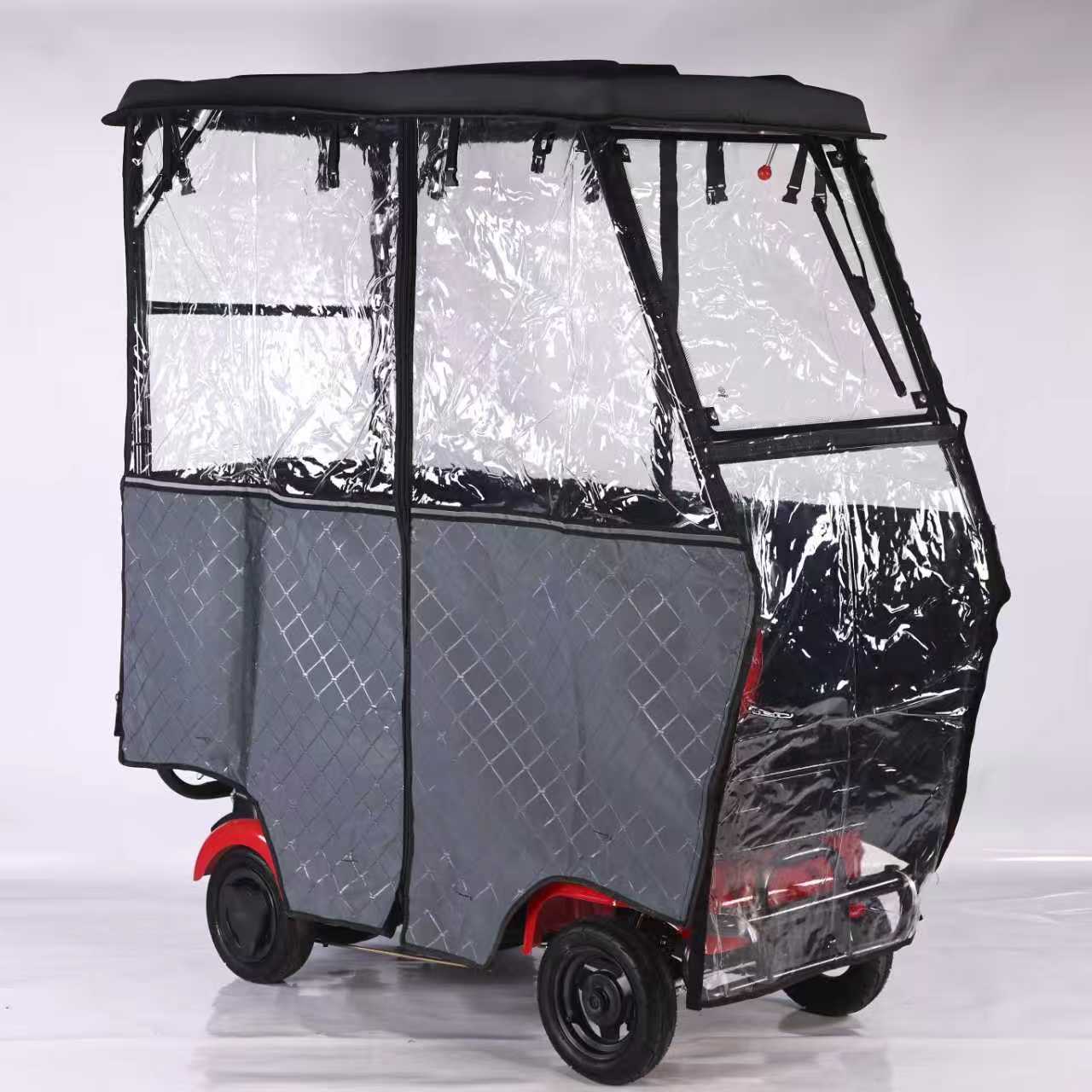 Auto Parts and Accessories — Moren Xiang Electric Four-Wheel Vehicle - new-sunset-red-smart-brake-release-to-stop-48v12a-lithium-battery-fully-enclosed-canopy-rain-curtain