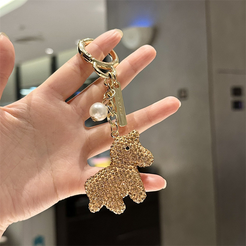 满钻金属钥匙扣ins风韩版独角兽钥匙扣装饰配件创意可爱包包挂件|undefined