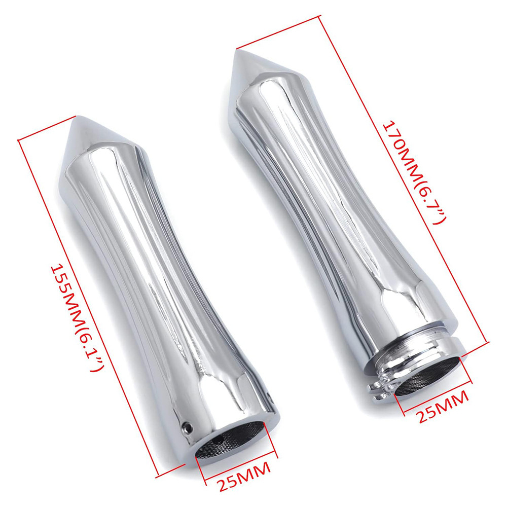 Motorcycle harem universal all-aluminum handle cover handle glue electroplating silver all-aluminum handle core 25mm