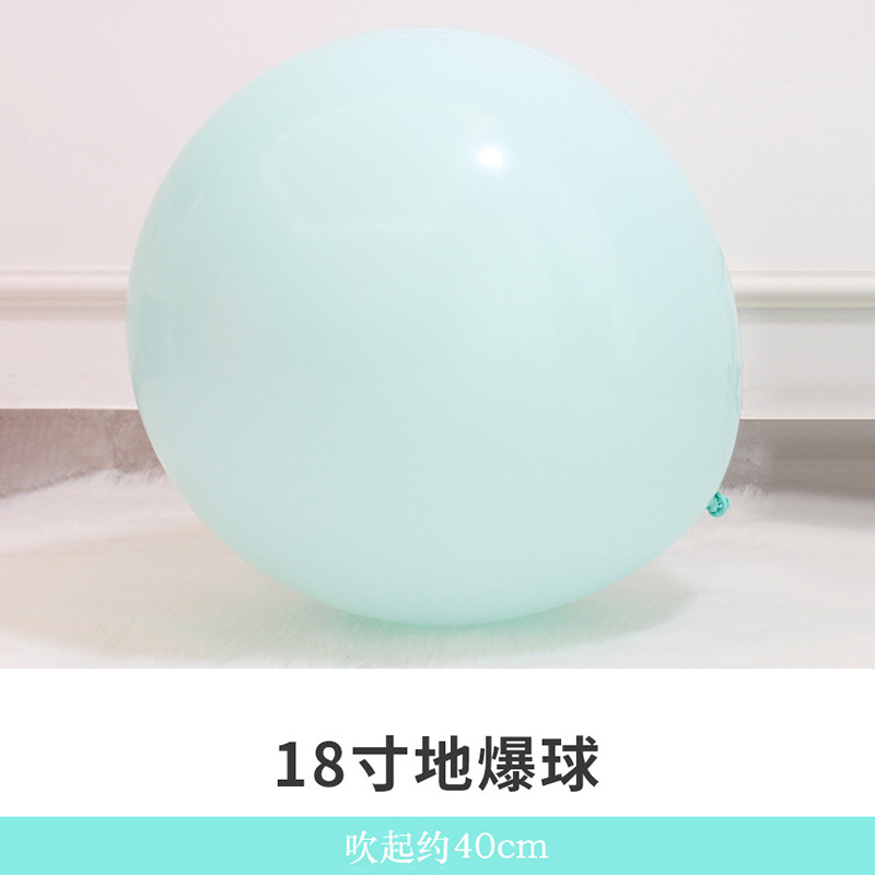 Decoración de cumpleaños engrosada arco de globo macaron de 18 pulgadas diseño de escena de látex de globo a prueba de explosiones grande