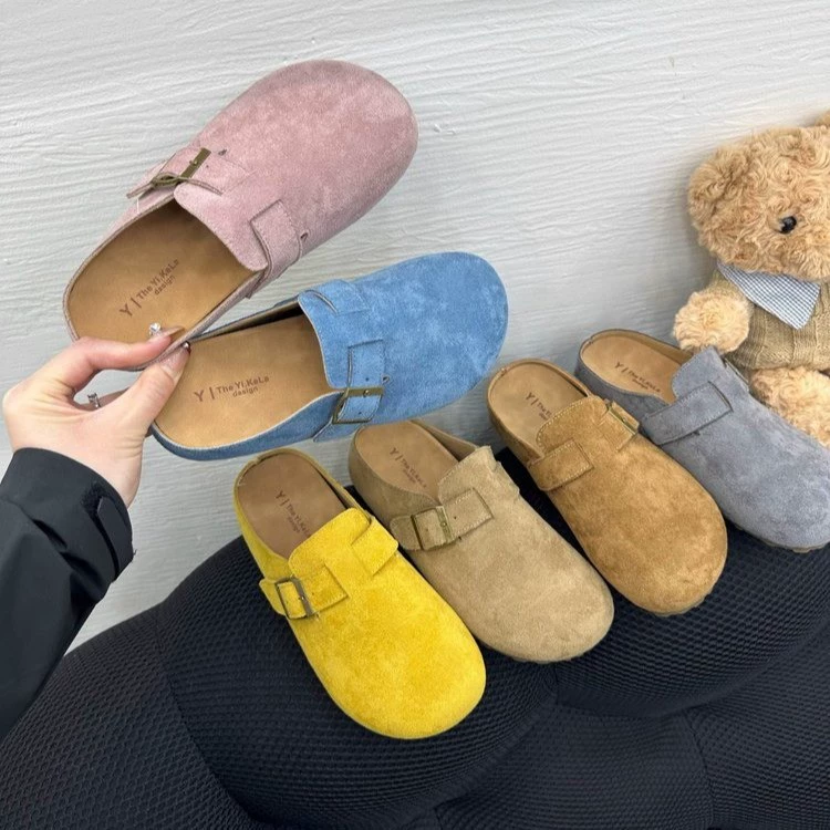 Туфли Birken на толстой подошве, полторы тапки для женщин, носятся весной и осенью 2025 новый педаль ленивый Baken холодные тапочки