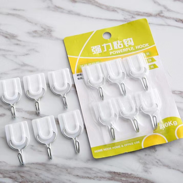 Strong adhesive hooks for tiles and walls, no trace, no drilling required, heavy-duty, suitable for kitchen and bathroom, adhesive hooks for behind doors