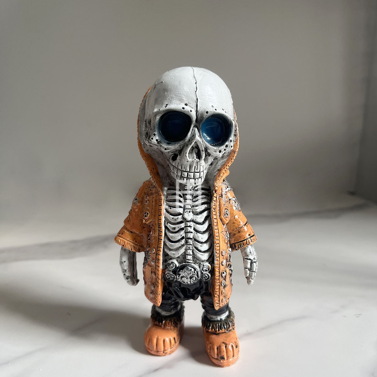 Suéter de Halloween, muñecos esqueléticos, adornos, suéteres alienígenas innovadores, decoraciones de resina de mesa para fiestas de fantasmas