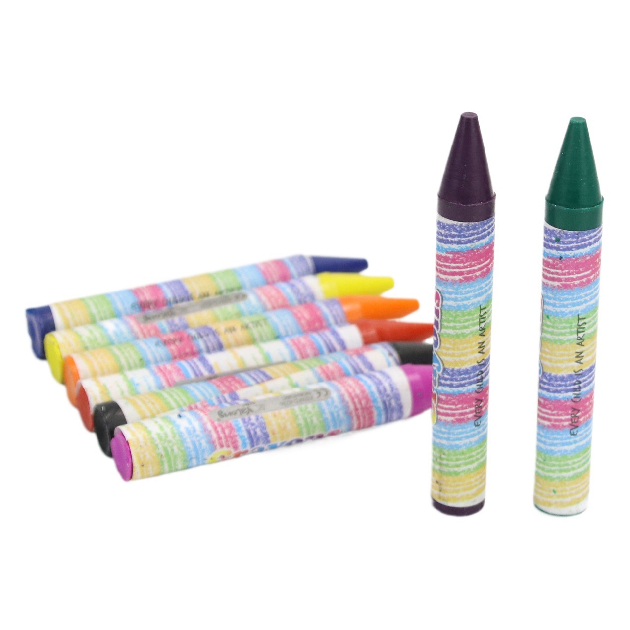 Juego de Crayones Gigantes de 8 Colores de Dibujos Animados para Niños