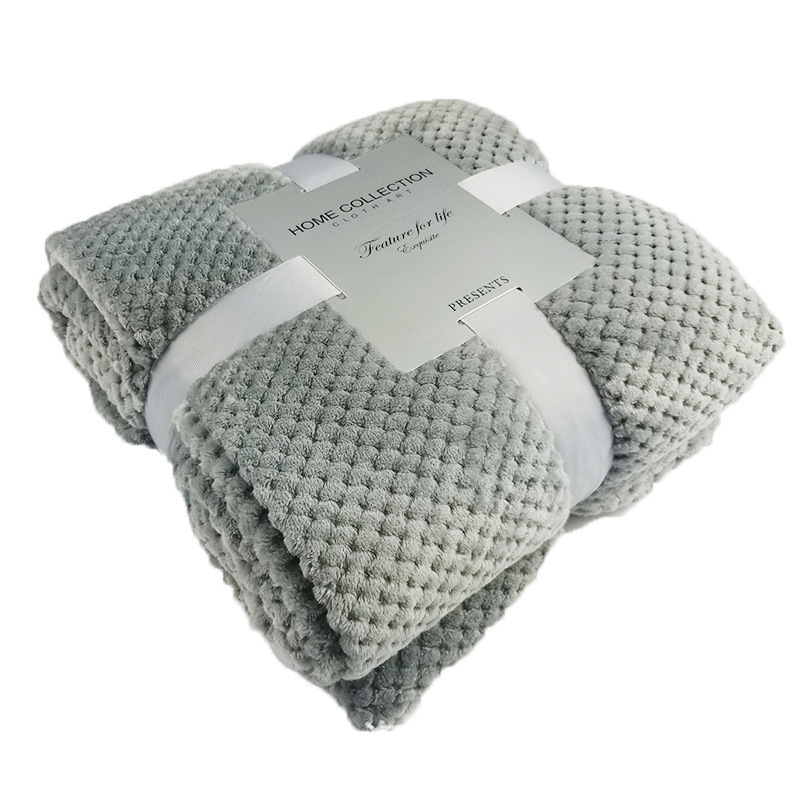 Manta de color sólido manta de malla de terciopelo de coral manta de franela manta de sofá manta de terciopelo Beibei manta pequeña manta a cuadros de piña para mascotas