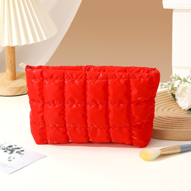 Fashion Pleated Cosmetic Bag 2025 Spring New Simple Niche Texture Bag Women's Korean Style Casual Clutch Bag