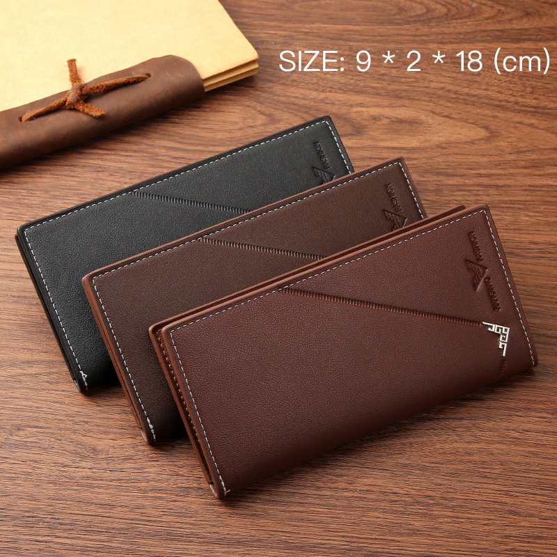 Cross-border New Men's Fashion Long Wallet Soft Leather Wallet Clutch Large Capacity Business Bag Multi-card Card Holder Cross-border New Men's Fashion Long Wallet Soft Leather Wallet Clutch Large Capacity Business Bag Multi-card Card Holder